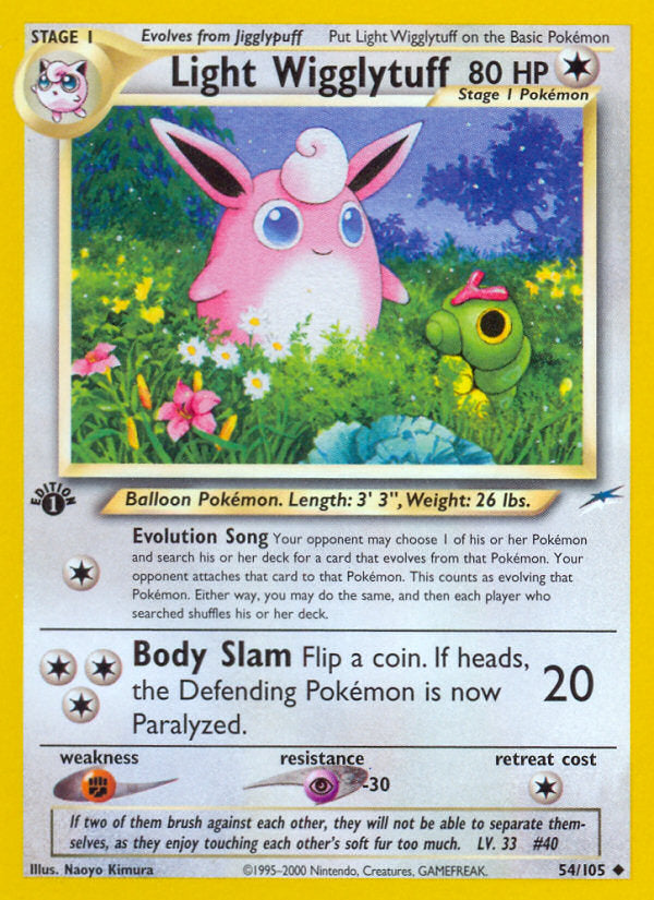 Neo Destiny Light Wigglytuff #54/105 first edition